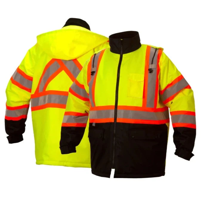 Chaqueta verde de seguridad