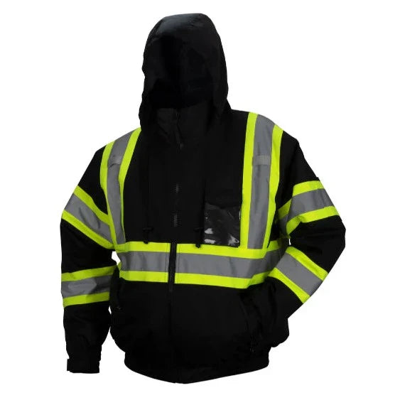Chaqueta negra de seguridad