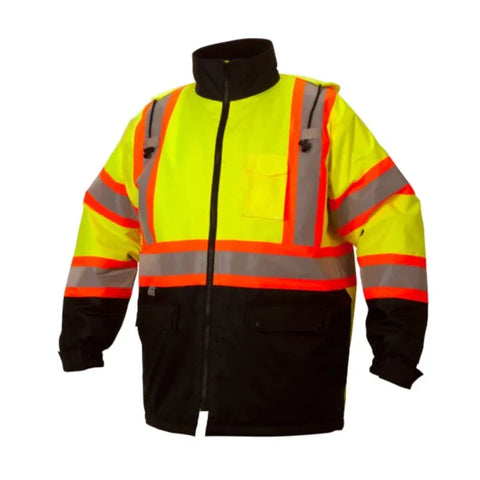 Chaqueta verde de seguridad